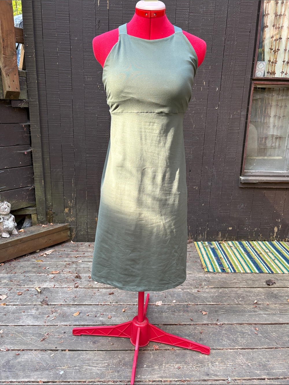 Patagonia Midi Dress in Olive Green